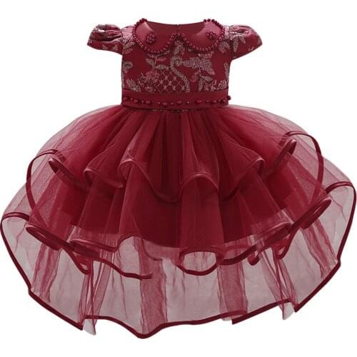 Baby Girls Princess Dresses For Baby 1 Year Birthday Dress Infant Baby Christening Party and Wedding Dress Newborn Clothes 6 9 M
