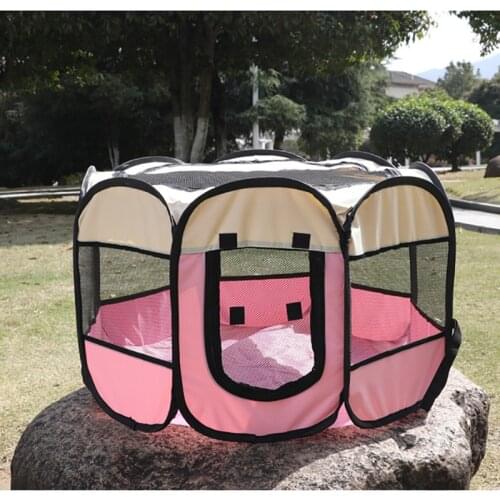 Portable Folding Kennels Fences Pet Tent Houses For Large Small Dogs Foldable Outdoor Playpen Puppy Cats Pet Cage Delivery Room