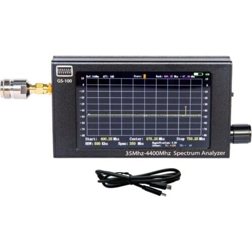 New 4.3 inch LCD Display 35MHz-4400MHz STM32 Handheld Spectrum Analyzer ADF4351 Signal Source VFO Signal Generator