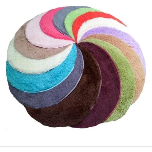 Fluffy Round Rug Carpets for Living Room Kilim Faux Fur Carpet Kids Room Long Plush rugs for bedroom Shaggy Area Rug