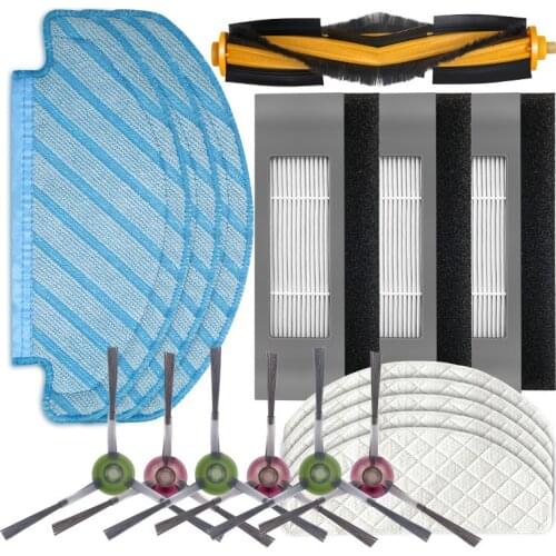 Filter Side Brush Mop Cloth Set for Ecovacs Deebot Ozmo T8 Vacuum Cleaner Parts replacement home accessories