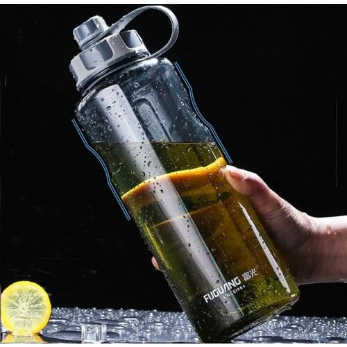 1000ml 2000ml Big capacity Sports plastic BPA free broken-resistant leakproofwater bottle