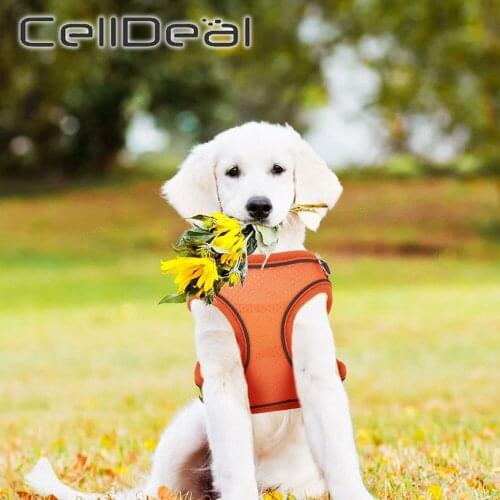 Reflective Mesh Dog Chest Harness No Pulling Easy To Walk Fast Fit Comfortable and Adjustable Pet Vest Harness 7 Sizes