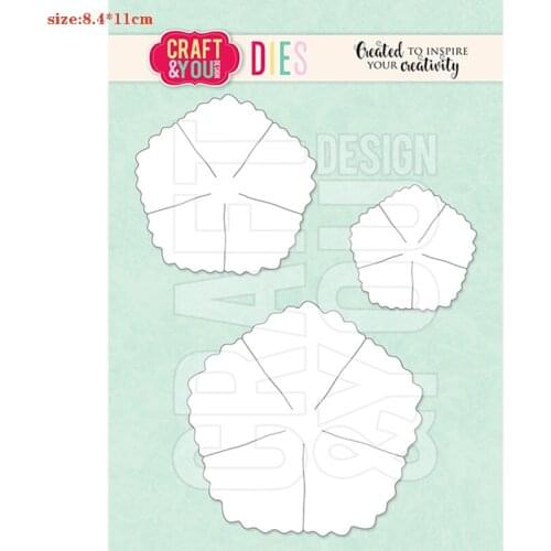 CH 2021 New Arrival Presell Five leaf flower Stitched Metal Cutting Die DIY Scrapbooking Craft Embossing Making Stencil Template