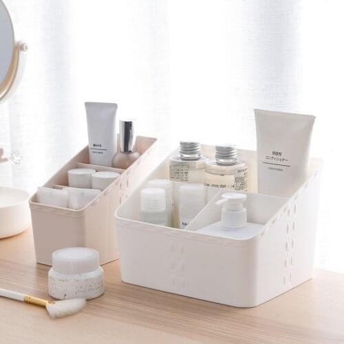 2 Colors Plastic Makeup Organizer Cosmetics Storage Container Drawer Home Office Desktop Sundries Jewelry Storage Box