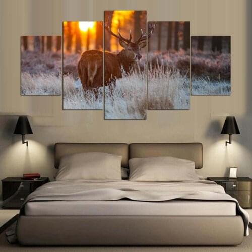 5 Piece canvas art Print Deer Painting decoration for home Print Painting on canvas Art Living Room