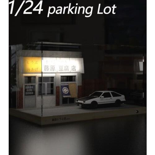1 / 24 Tengyuan Tofu Shop Simulation Scene Ae86 Alloy Car Model Garage Dust Display Ornaments Home Decoration Collection1 32