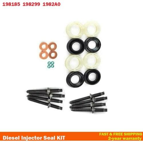 For Peugeot 207 307 Citroen C2 C3 Xsara 1.6 Diesel Injector Seal KIT Car Accessories 198185 198299 1982A0