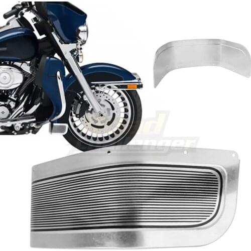 Chrome Aluminum Motorcycle Front Fender Trim Cover For Harley Touring Road King Electra Glide Ultra Glide FLHR FLHX 1980-2013