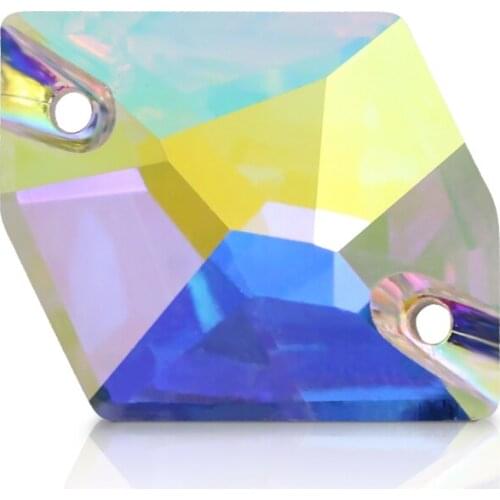 K9 Sew On #3265 AB Crystal Cosmic Sew On Stones Flatback 11x14 13x17 17x21 mm Sewing Glass Crystal Beads For Dress Jewelry
