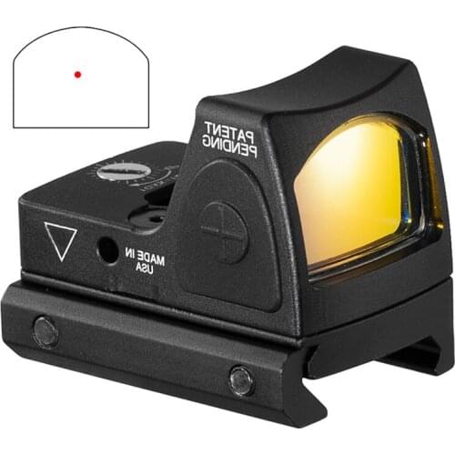 Mini RMR Red Dot Sight Collimator Rifle Reflex Sight Scope fit 20mm Weaver Rail For Airsoft / Hunting Rifle With Glock Mount