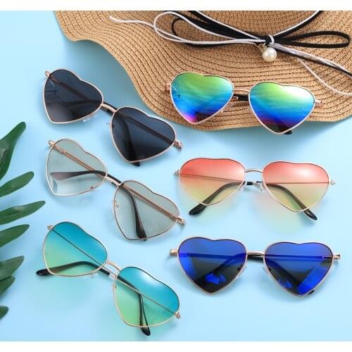 Hot sale Metal Frame Sun Glasses Vintage Heart Shape Sunglasses Women Fancy Dress Outdoor Goggles Motor Accessories