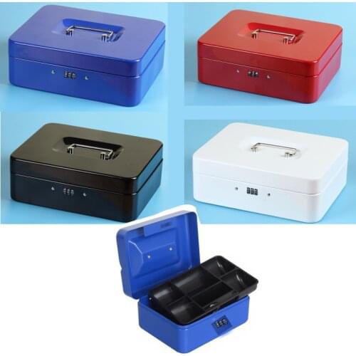 New Mini Portable Security Safe Box Money Jewelry Storage Collection Box Home School Office Compartment Tray Password Lock Box S