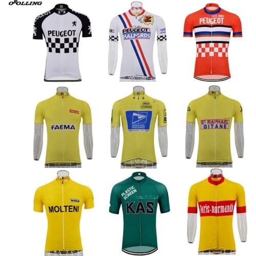 Multi Styles New Classical Retro Pro Team Maillot Cycling Jersey Customized Orolling Tops