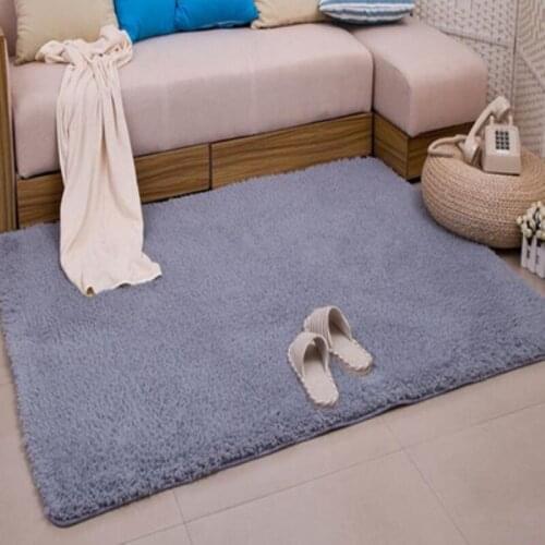 New Fashion Gray Fluffy Rugs Anti-Skid Shaggy Area Living room Home Bedroom Carpet Thick coral velvet Floor Mat LOSICOE-S10
