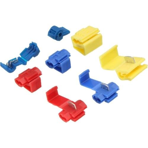 New high-quality 85pcs PVC T-type quick connector red: 22-16AWG / 0.5-1.5mm blue: 16-14AWG / 1.5-2.5mm yellow: 12-10AWG / 4.0mm