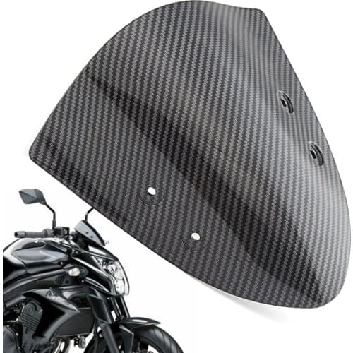 Motorcycle Fairing Windshield Wind Deflector Screen Shutter Flyscreen Headlight Front Glass Visor For Kawasaki 12-14 ER-6N ER 6N