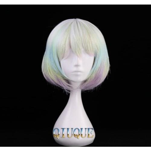 Anime Land Of The Lustrous Houseki no Kuni Diamond Cosplay Wig Short Heat Resistant Synthetic Hair Wigs + Wig Cap
