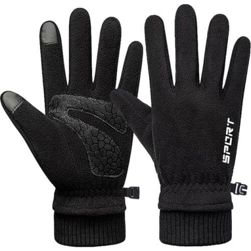 Riding Gloves non-slip Windproof warm Cycling finger touch screen Mitten Reflective design of the night for Bike Cycling Gloves