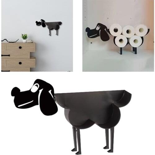 Dog Shape Toilet Paper Holder Stand or Hanging Roll Tissue Paper Storage Stand Organizer Home Indoor Bath Room Decor Best Idea