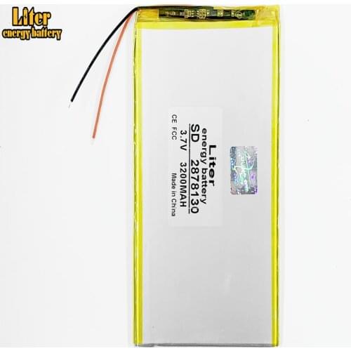 Polymer lithium ion battery 3.7V 2878130 3200MAH can be customized wholesale Tablet batteries