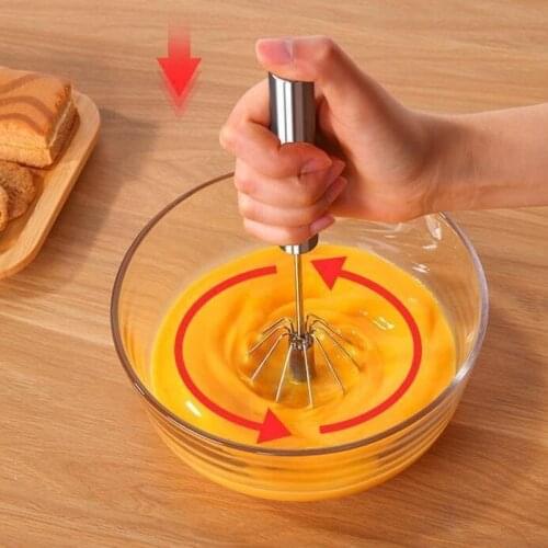 Semi-Automatic Egg Beater Stainless Steel Handle Egg Cream Beater Mixer Sauce Shaker Cake Blender Beater Kitchen Accessories