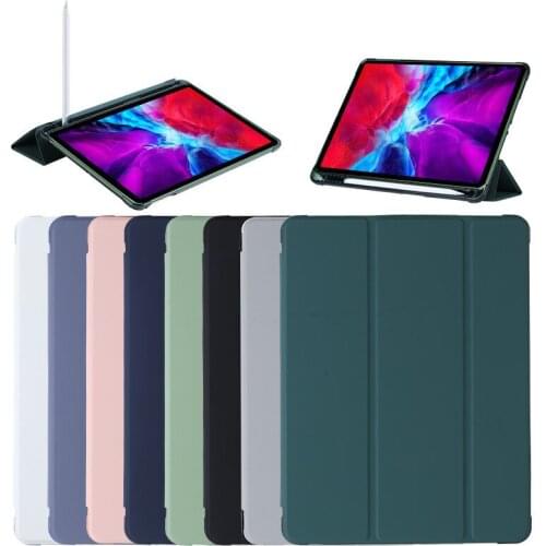 With Pencil Holder Case For iPad 9.7 2018/2017/Air 2/10.2/Air 3 10.5 inch TPU Shockproof Cover Stand Case for iPad Accessories