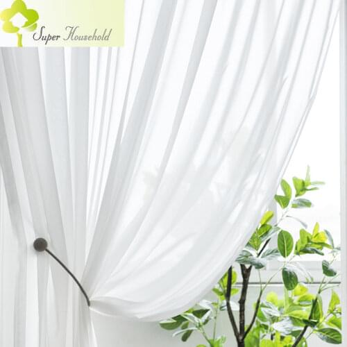 Modern High Precision Tulle Curtains for Living Room Chiffon White Sheer Simple Soft Silk Curtain Window Screens Balcony Yarn