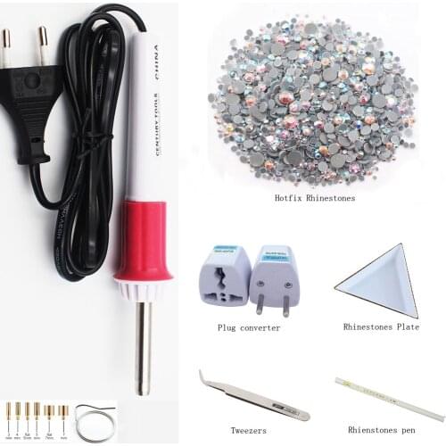 Rhinestones Self-adhesive Heating Hotfix Applicator Wand Gun Use for Rhinestones Crystals Strass hotfix Rhinestones for clothes