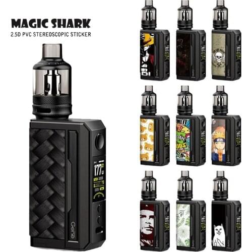 Magic Shark Cute Bear Tiger Cat Sexy Woman Leaf Skull Matte Stereo Sticker Cover Film for Voopoo Drag3 Drag 3