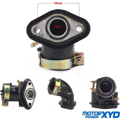 Motorcycle Intake Pipe Moped Scooter Fit For GY6 50-80cc Inlet Manifold Carburetor interface