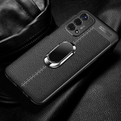 For OPPO A93 5G case Realme V15 Protect Slim Finger Ring Soft silicone cover For Realme 7 Pro Q2 Pro X7 7i OPPO A73 A53 A32