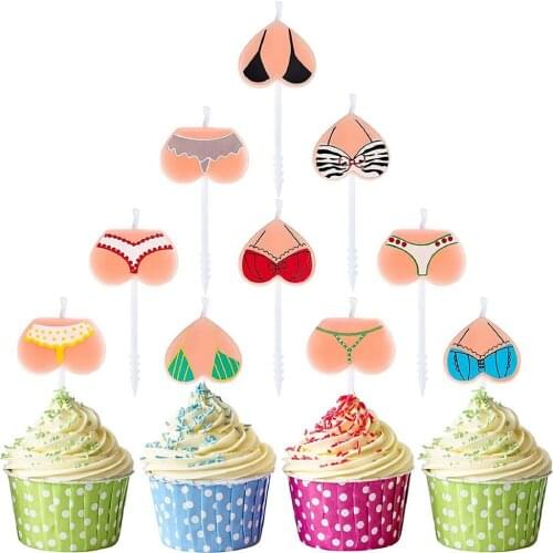 Funny Bikini Birthday Candles, Party Cake Candles Cake Cupcake Topper Decoration, Celebration Party Candle Gifts Birthaday