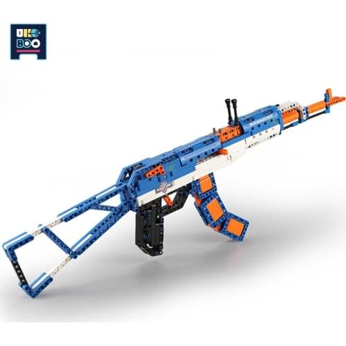 498PCS AK-47 Automatic Rifle Military Weapon Model Building Blocks Set Technical Bricks Game Gun Toys For Children Boys Gift