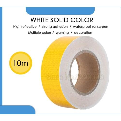 5CMX10M Yellow Car Decoration Reflective Stickers Safety Mark Warning Strips Reflective Film Accessories