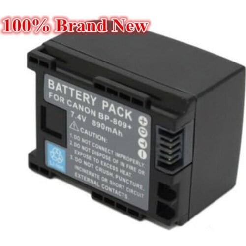 890mah brand new Replacement Camera Battery For Canon FS10 FS11 FS100 BP-819 BP-827 BP-809 M300 M31 S100 HF200 HG21