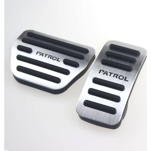 Car Aluminum Braking Pedal Fuel Pedal Cover Replacement For Nissan Patrol Y62 Armada 2016 2017 2018 Accessories