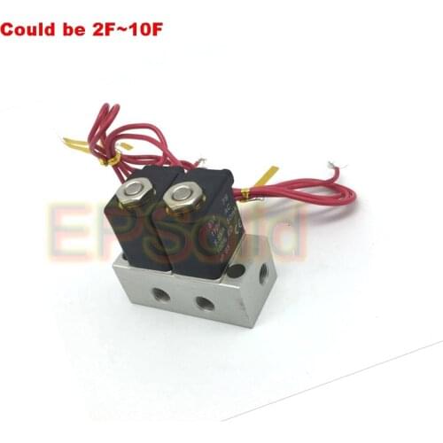 Free shipping 2 Way Valve 4.8W Pneumatic Aluminium Solenoid Valve Manifold Sets 2V025-06/08 Port 1/8'' Ports