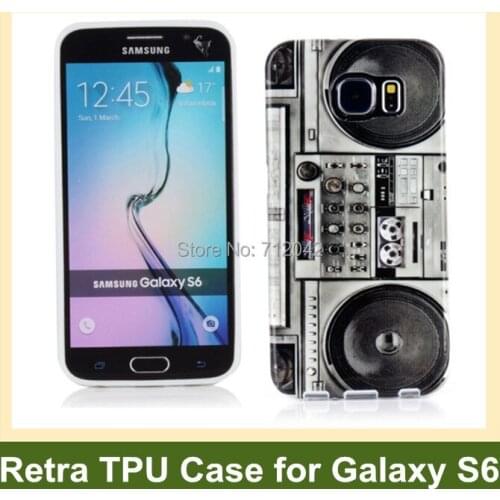 Vintage Radio Print Soft TPU Gel Cover Case for Samsung Galaxy S6 G9200 SM-G920F Free Shipping