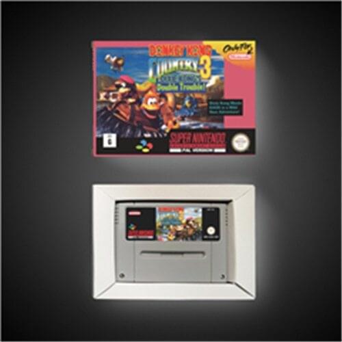 Donkey Country Kong 3 - Dixie Kongs Double Trouble! - EUR Version RPG Game Card Battery Save with Retail Box