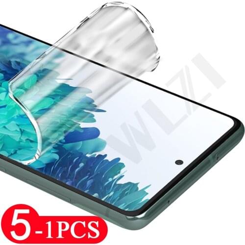 5-1Pcs hydrogel film for samsung galaxy s21 Ultra s20 FE s10 lite s7 edge s8 s9 plus protective phone screen protector Not Glass