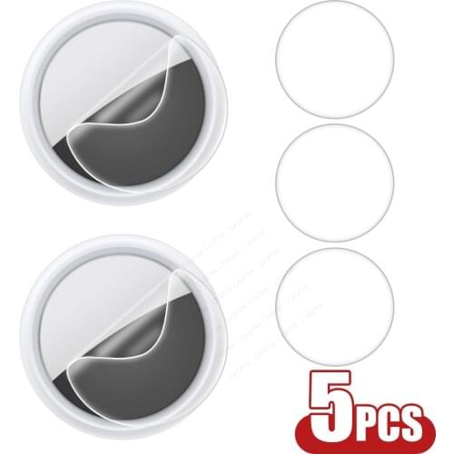 3/5Sets Curved Full Cover Hydrogel Film For Apple Airtag Locator Tracker Soft Screen Protector Film Not Glass For Air Tags Film