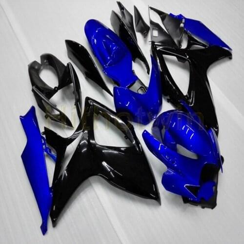 GSX-R600 Custom motorcycle cowl for GSX-R600/750 2006 2007 K6 ABS plastic Fairing Injection mold blue black GSX R750
