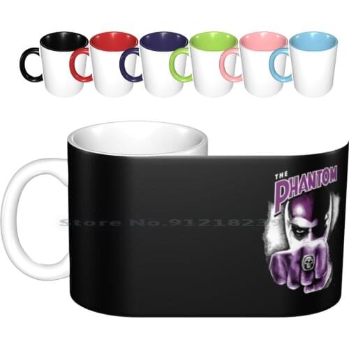 The Jungle Ghost Ceramic Mugs Coffee Cups Milk Tea Mug Thephantom Ghost Devil Wolf Horse Jungle Tropical Animals Africa India