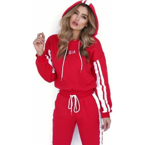 Tracksuit Women Two Piece Set Hooded Sweatshirt Top and Pants Jogging Suit Chandal Mujer 2 Piezas Streetwear Casual Club Outfits