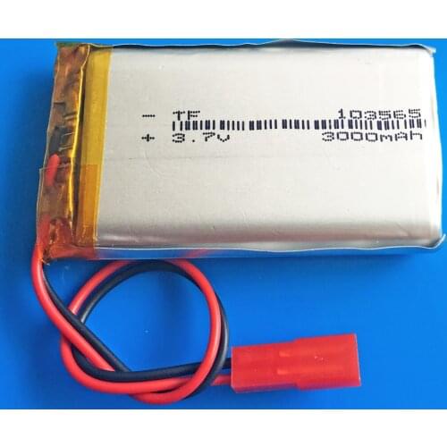 3.7V 3000mAh 103565 lipo polymer lithium Rechargeable battery SYP connector for GPS power bank Tablet PC PAD PDA Laptop speaker