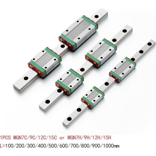 3D Printer MGN7 MGN9 MGN12 L 100 350 400 500 600 800mm miniature linear rail slide 1pcsMGN linear guide MGN carriage cnc parts