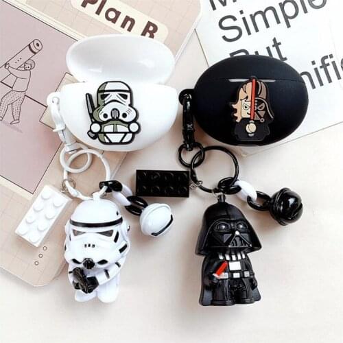 Cartoon Earphone Case Cover For Huawei FreeBuds 4i Soft Silicone Wireless Bluetooth Headphone Protective Case With Keychain