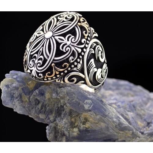 Solid 925 Sterling Silver Traditional Design Mens Ring
