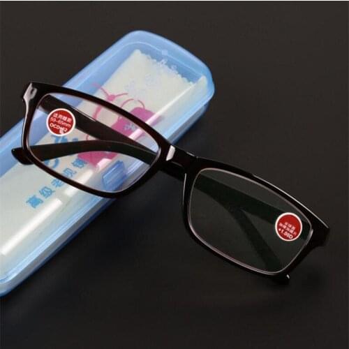 Women Men Resin Lens Retro Full Frame Coating Reading Glasses Black Presbyopia With Case Diopter 1.0 1.5 2.0 2.5 3.0 R064